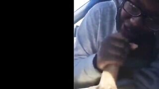 Black girl suck her white boyfriend in car