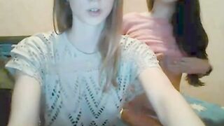 Two Girls kissing on Webcam