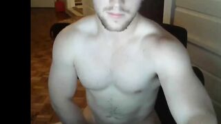 Cute Muscled Stud Jerks Off & Cums for Me on Cam 2