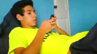 Latino Twink Shows Off When Jerking 2