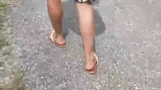 Human Rug flip flops