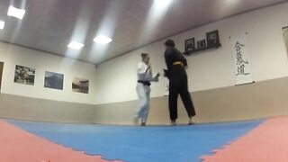 SQ judo domination beatdown and footjob