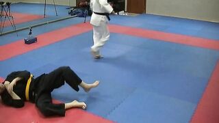 SQ judo domination beatdown and footjob