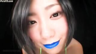 Japanese blue lipstick