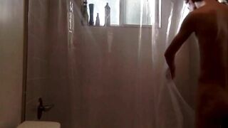 Twink takes shower while being recorded 2