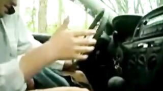 caught in car alone jerking off