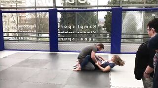 triangle choke out by hot woman