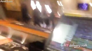 Risky Jerk Off at Work Cumming at the Bar 3