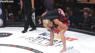 Female Headscissor Submissions in MMA girl vs girl fight