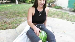 Watermelon scissor challenge 3