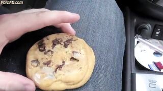 boy masturbates and squirts cum on biscuit cake 2