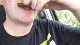 boy masturbates and squirts cum on biscuit cake 2