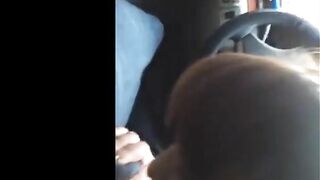 Korean girl playing with small cock in car