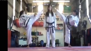 TAEKWONDO GIRLS FOOT TO FACE