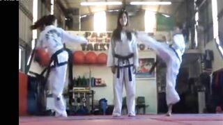 TAEKWONDO GIRLS FOOT TO FACE