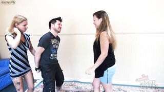 BrattyFootGirls - HeatherT & Mariah - Breaking His Balls